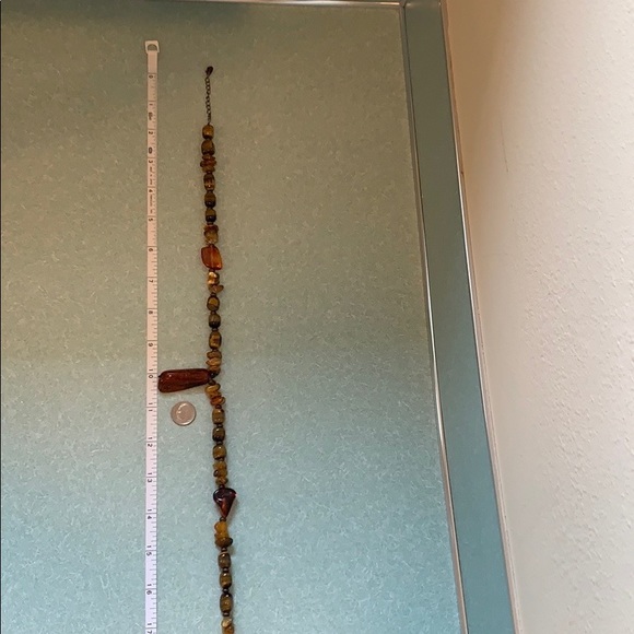 Amber & Tiger Eye Necklace - Picture 5 of 8